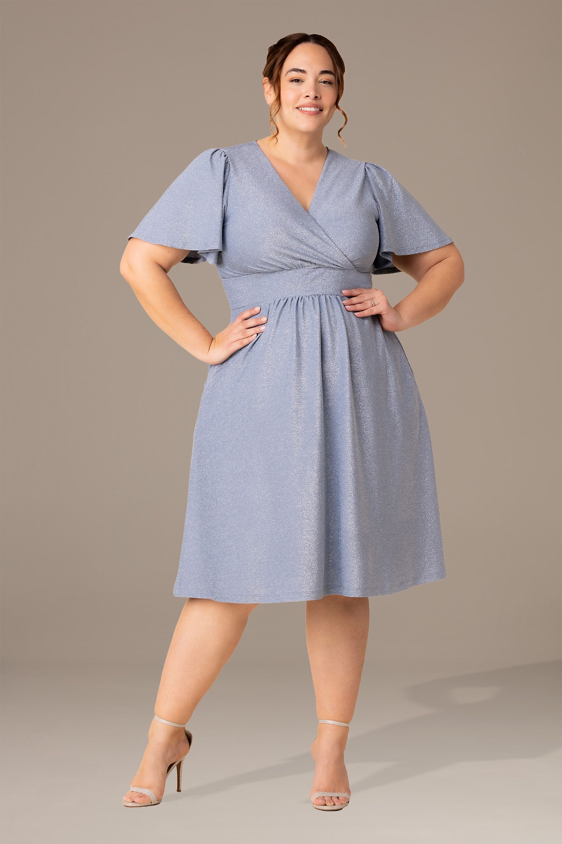 david's bridal cocktail dresses Plus Size Crystal Cove Sparkling Cocktail Dress