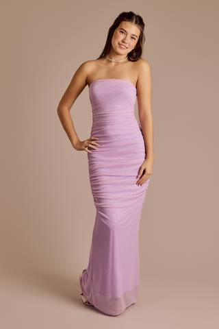 View Jump Strapless Stretch Glitter Sheath Dress in all available color and sizes Picture of Strapless Stretch Glitter Sheath Dress