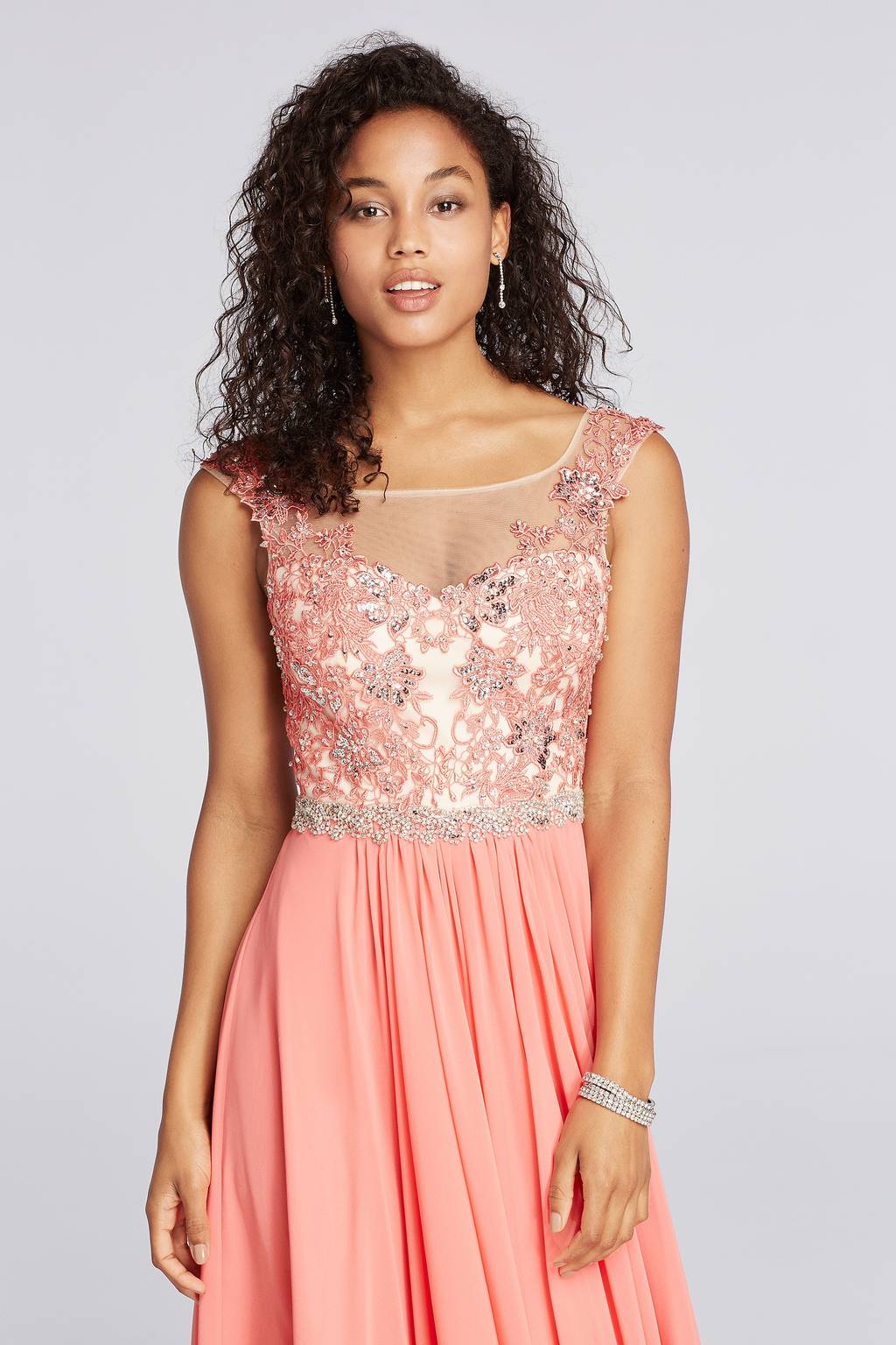 gold chiffon wedding dress Sparkly Boho The high neckline and Vintage Wedding Dresses - Resort25-RTW Color:Grey Multi 2