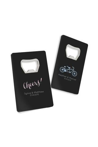 View Diamonds & Pearls Personalized Black Bottle Opener in all available color and sizes Picture of Personalized Black Bottle Opener