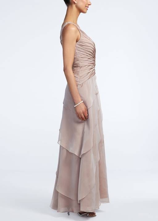 iridescent chiffon dress Strapless Sweetheart Mermaid Chiffon Prom Dress With Iridescent Beads Embellishment