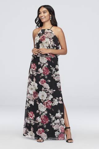 city triangles floral lace dress NWOT City Triangles Womens Peach Sparkly Floral Maxi Dress Size 7 Juniors