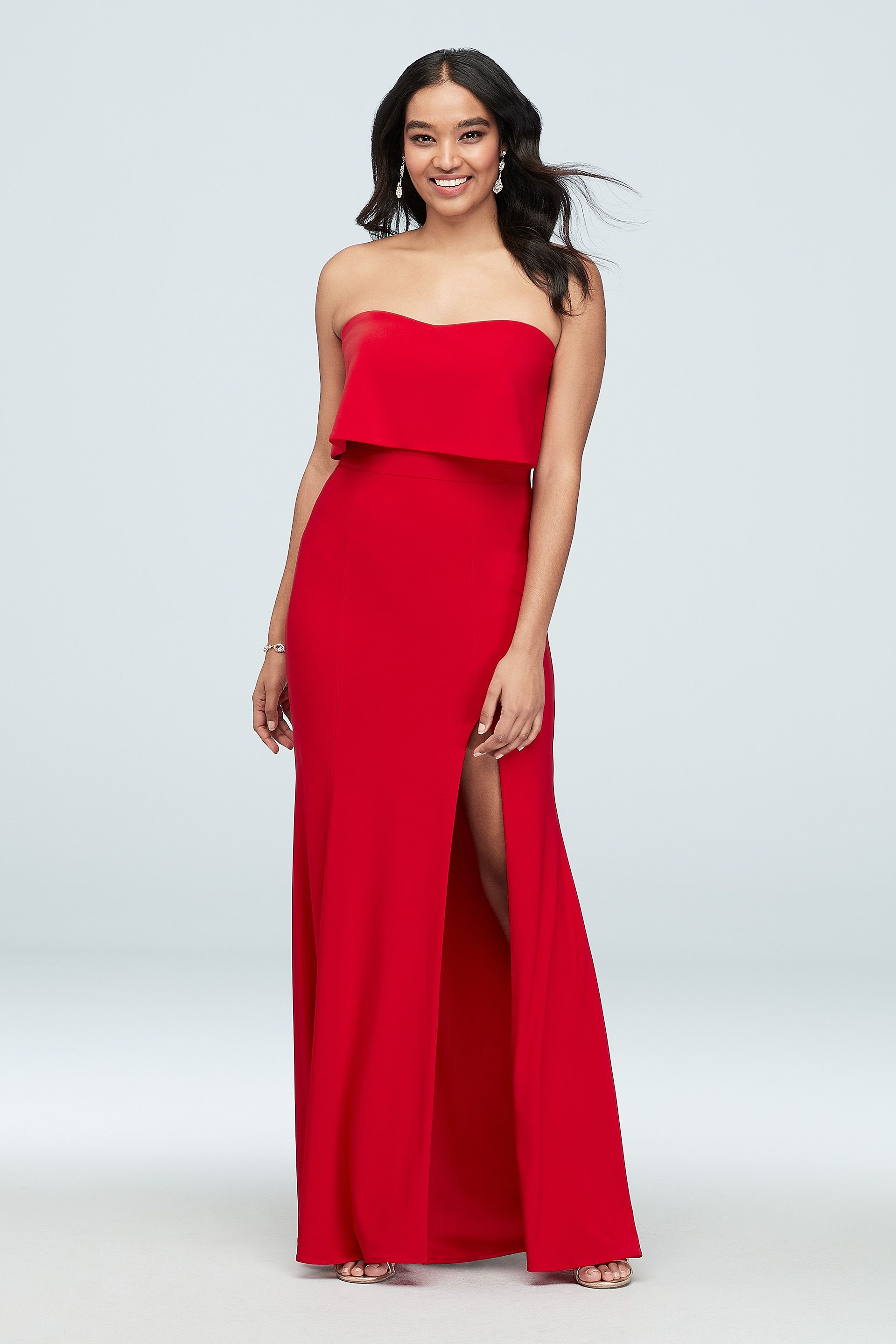 Picture of Strapless Flounce Popover Mermaid Gown