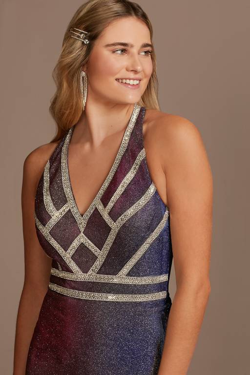 vanda formal iridescent metallic dress Vanda Formal Iridescent Metallic Dress