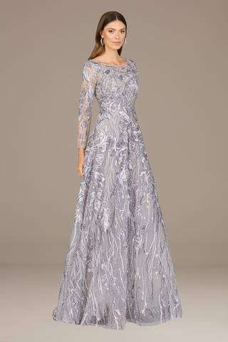 Picture of Lara Long Sleeve Embroidered A-Line Dress