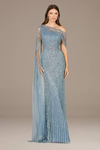 Picture of Lara Asymmetrical Off-the-Shoulder Mermaid Dress