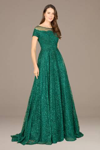Picture of Lara Short Sleeve Embroidered Ball Gown