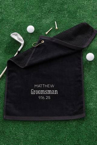 Picture of Wedding Party Personalized Golf Towel