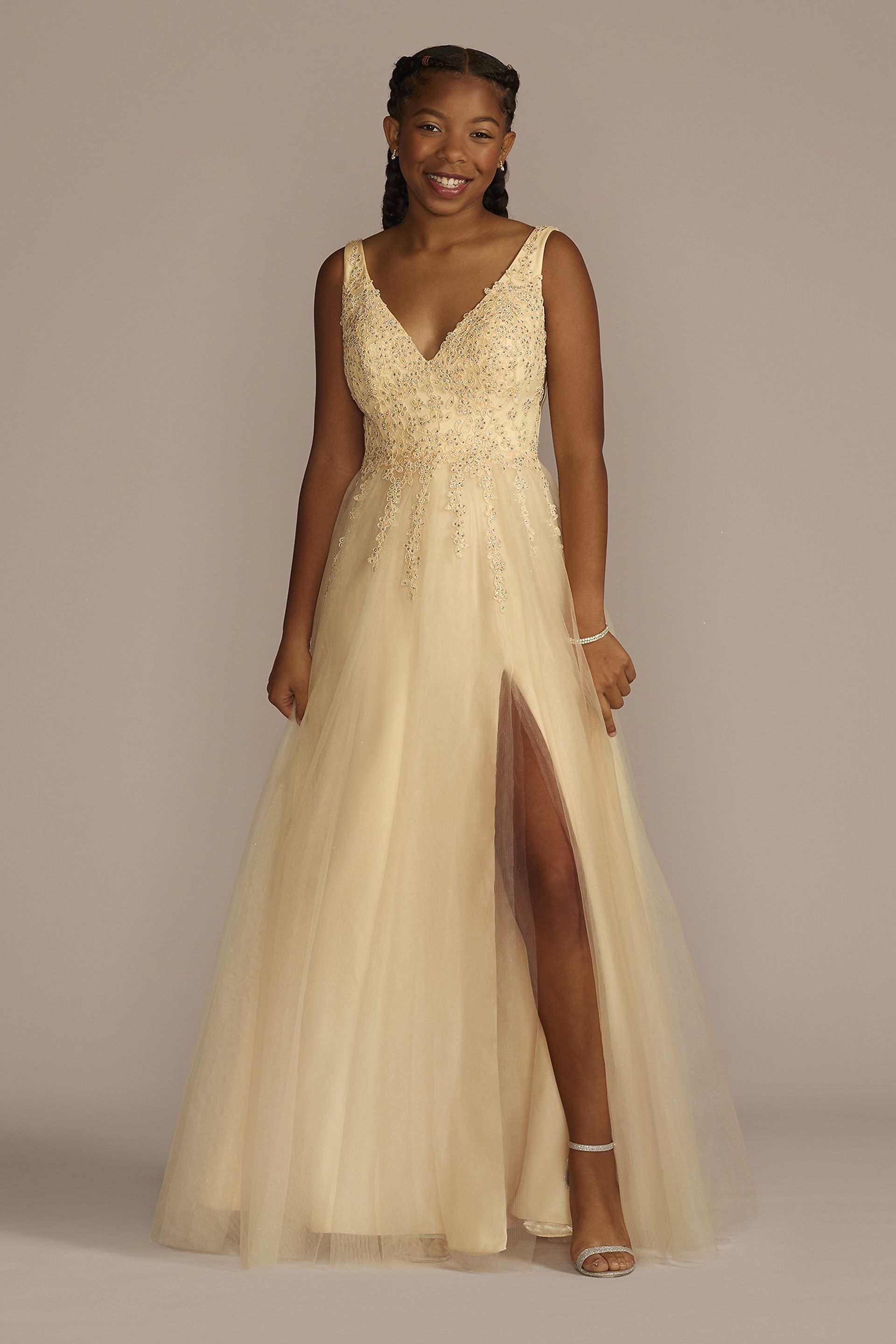 ワンピース Ameri EMBROIDERY TULLE LACE DRESS