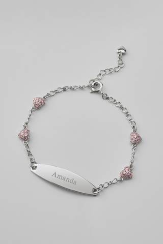 Picture of Engraved Sterling Silver Vertical Cube Necklace