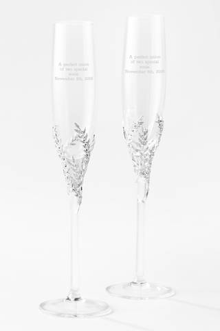 Picture of Engraved Athena Wedding  Anniversary Flute Set