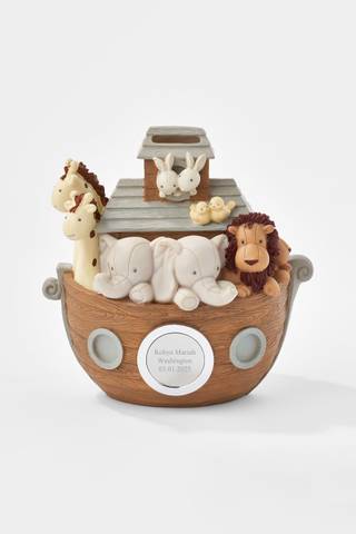 View Things Remembered Engraved Noahs Ark Resin Coin Bank in all available color and sizes Picture of Engraved Noahs Ark Resin Coin Bank