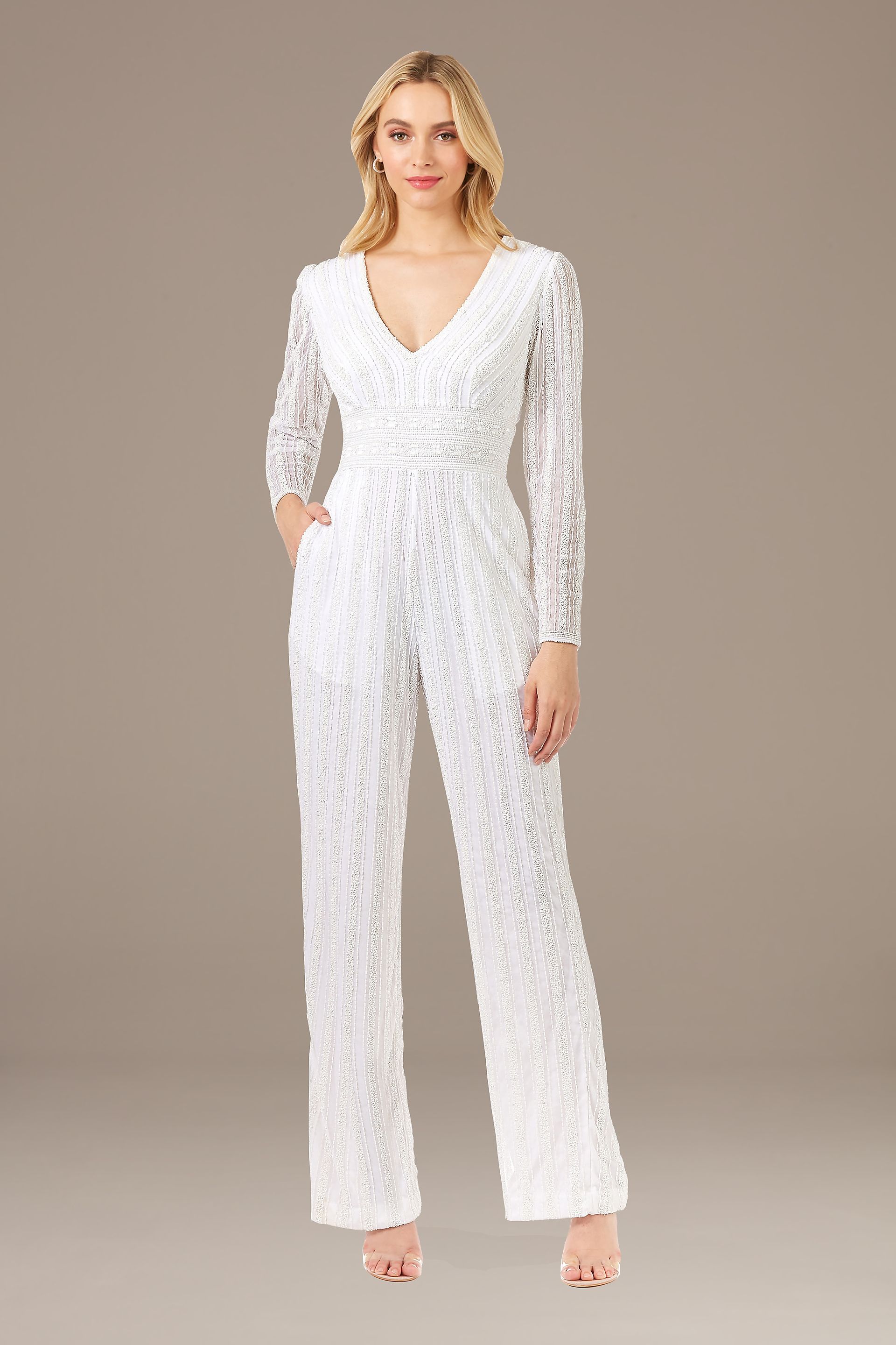 Picture of Lara Heli Beaded Long Sleeve Jumpsuit with Pockets