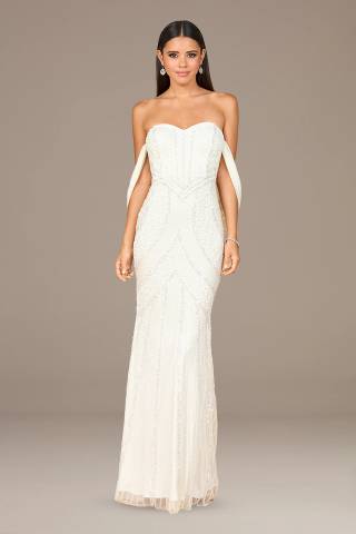 View Lara Irina Beaded Bridal Gown in all available color and sizes Picture of Irina Beaded Bridal Gown