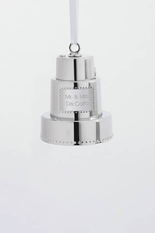 Picture of Engraved Tiered Wedding Cake Ornament