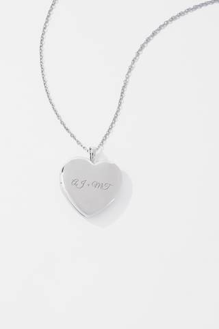 Picture of Kittenish Engraved Sterling Silver Heart Locket
