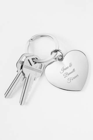 View Things Remembered Kittenish Engraved Classic Silver Heart Keychain in all available color and sizes Picture of Kittenish Engraved Classic Silver Heart Keychain