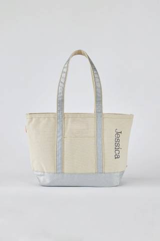 View Things Remembered Kittenish Embroidered Medium Silver Tote in all available color and sizes Picture of Kittenish Embroidered Medium Silver Tote