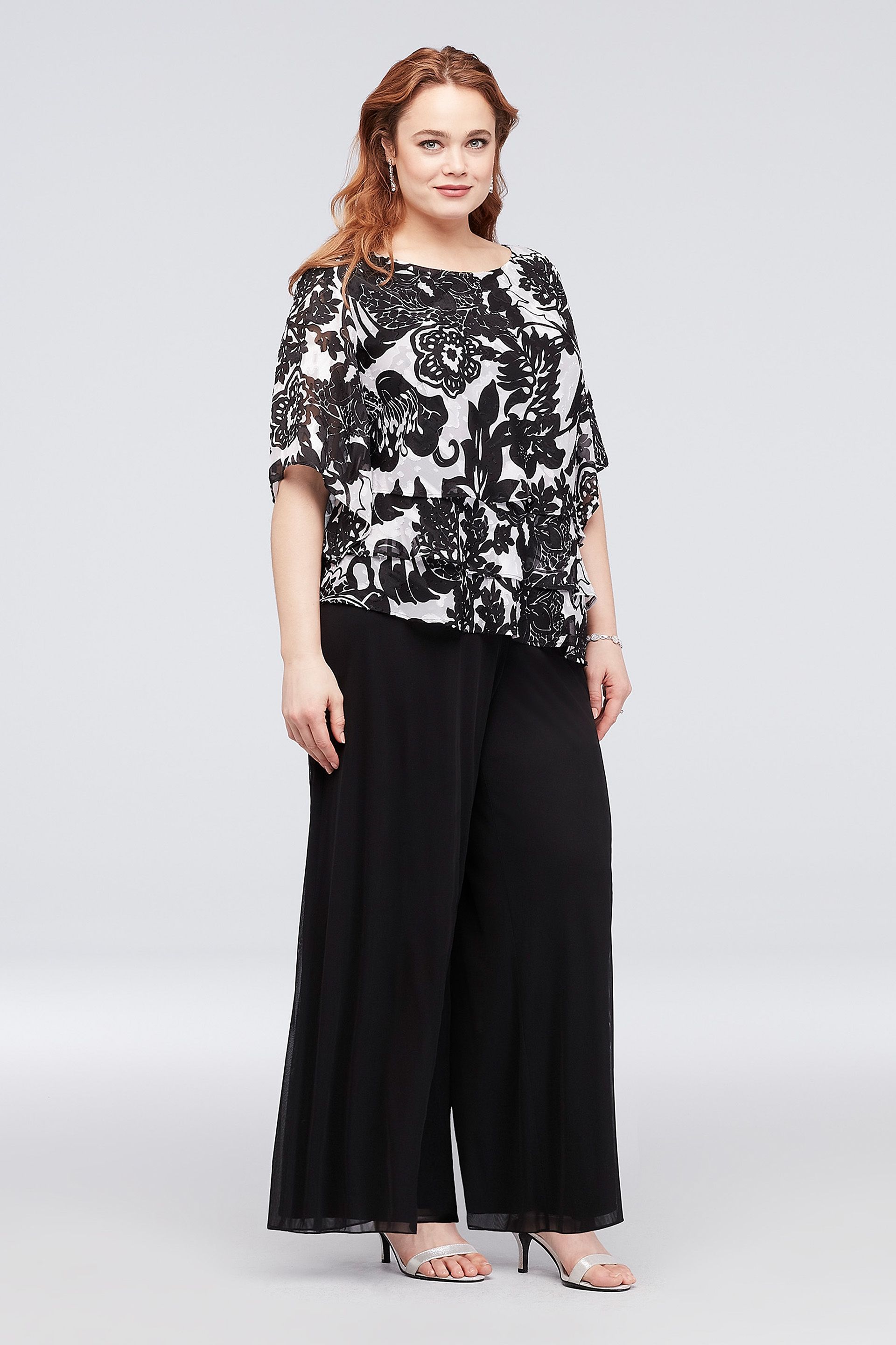 Chiffon Wide-Leg Pants with Waist Tie | David's Bridal