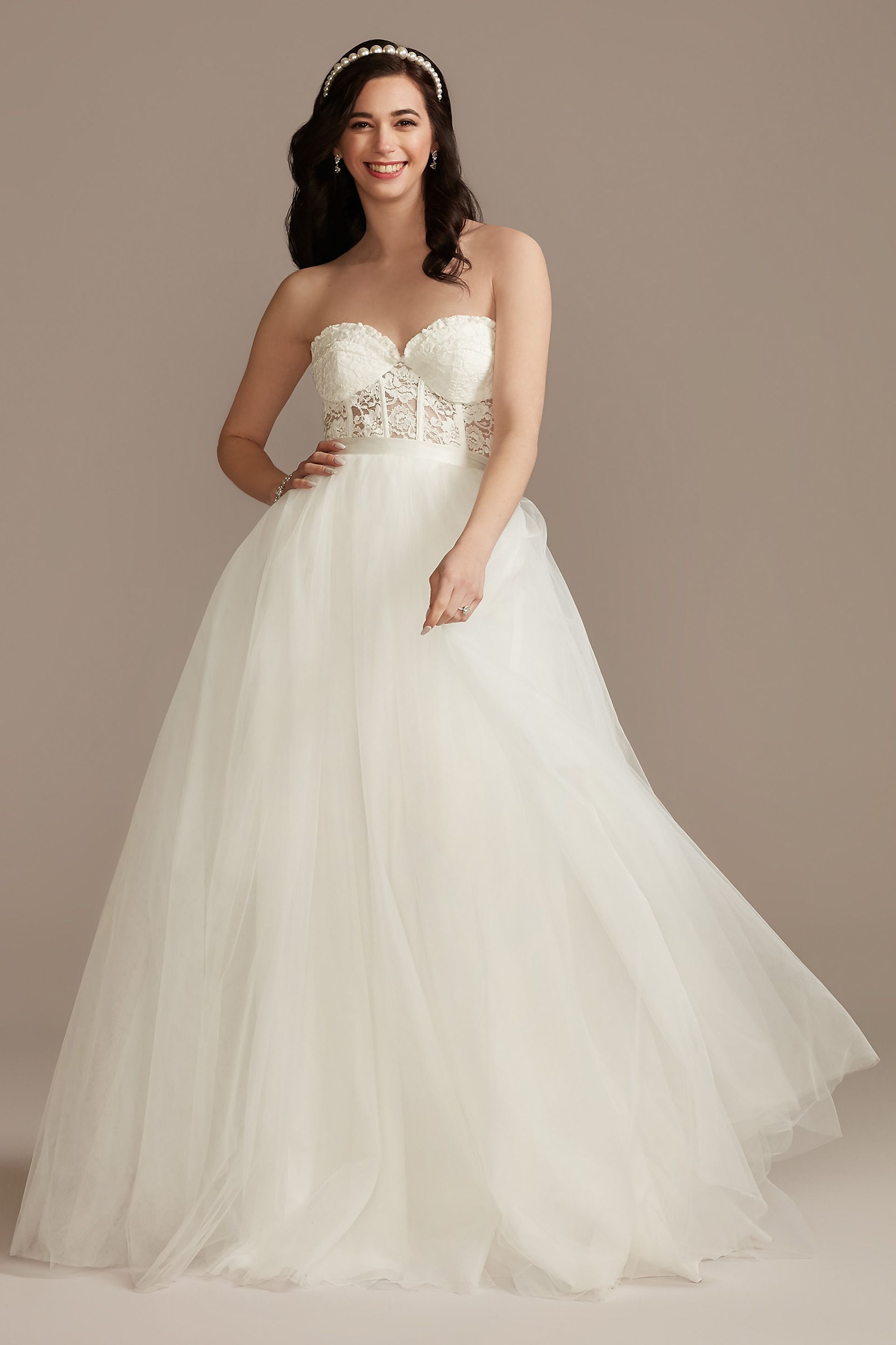Lace Corset Bustier Wedding Separates Top | David's Bridal