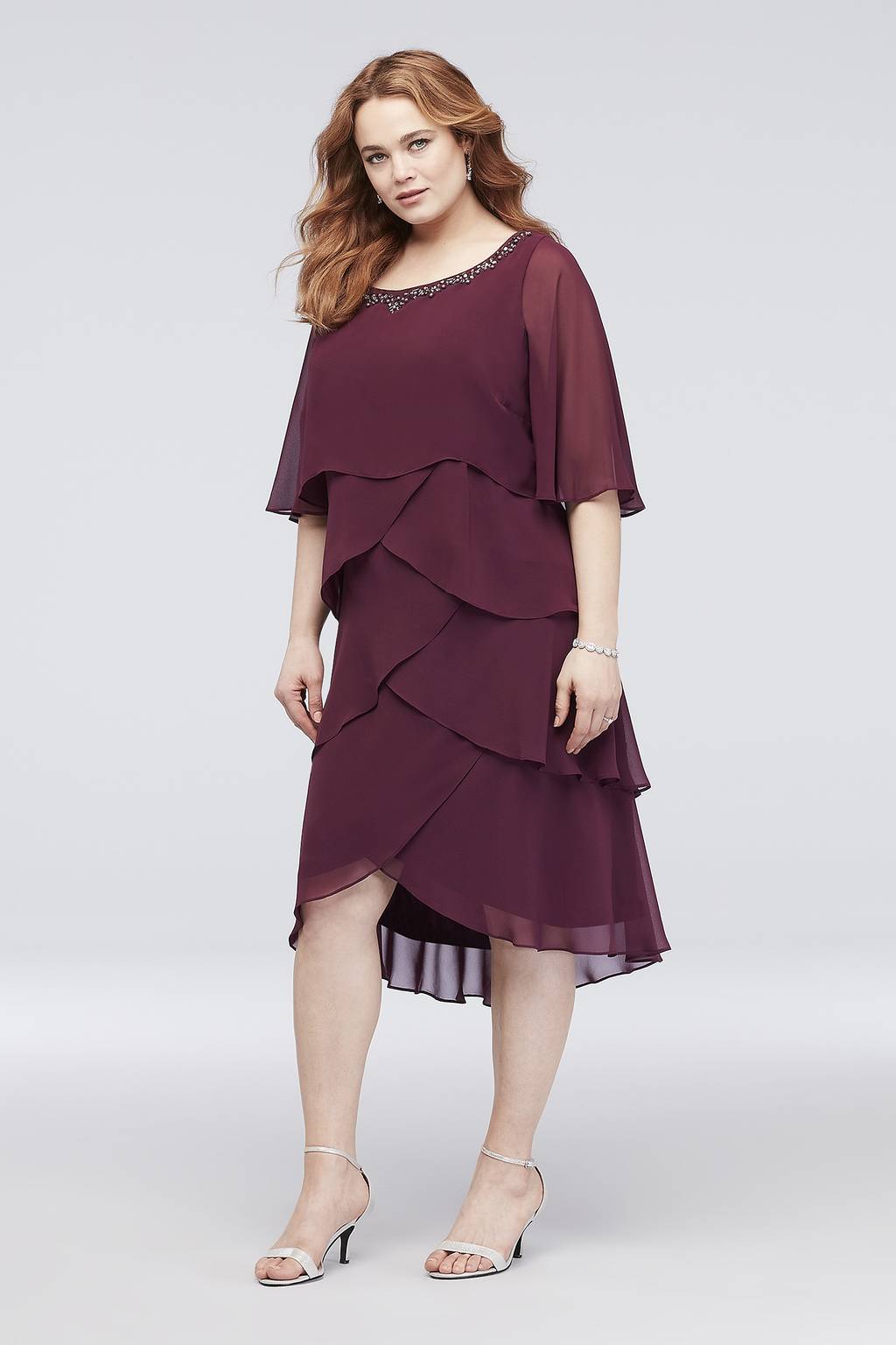charisma chiffon capelet dress Chiffon Cape M/L