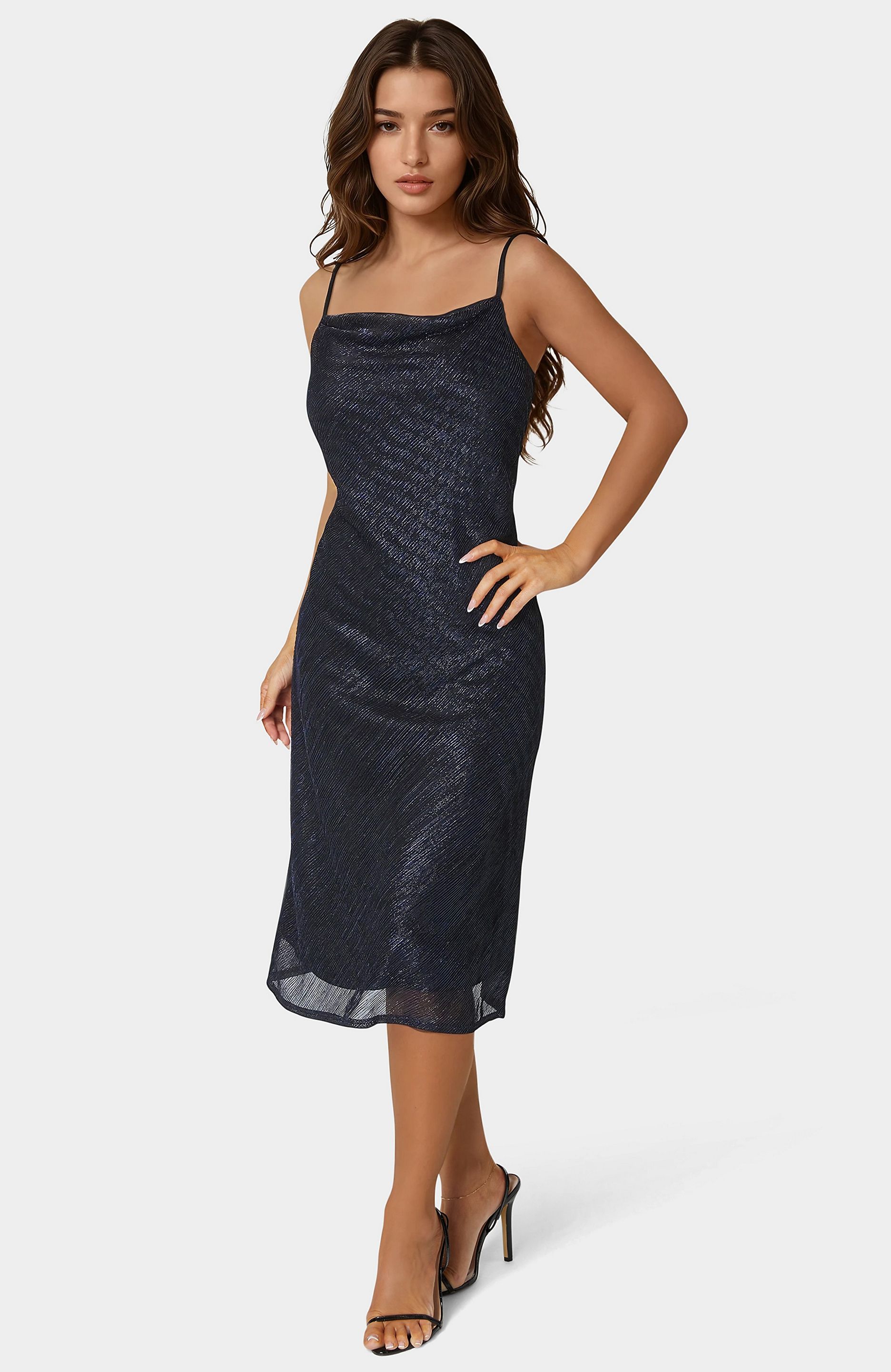 Picture of Pleat Cowl Midi Dress