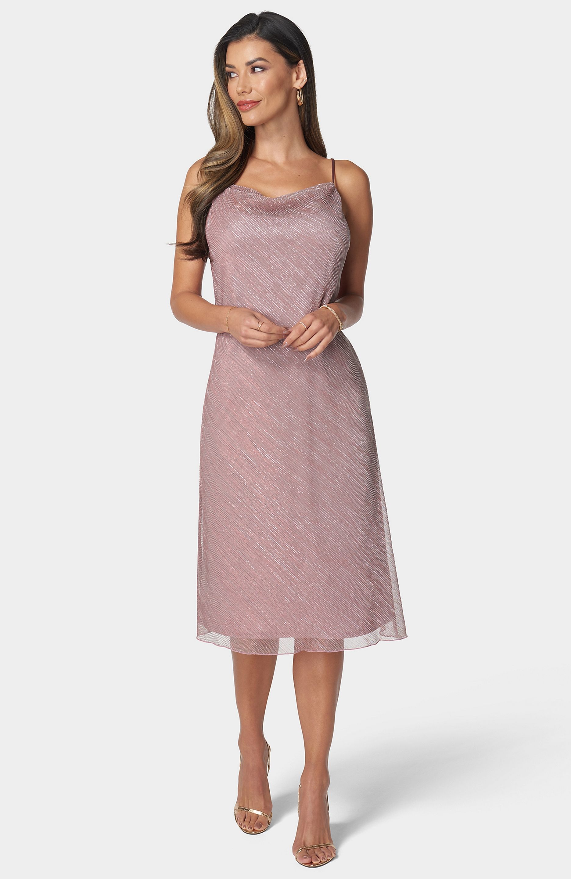 Picture of Pleat Cowl Midi Dress