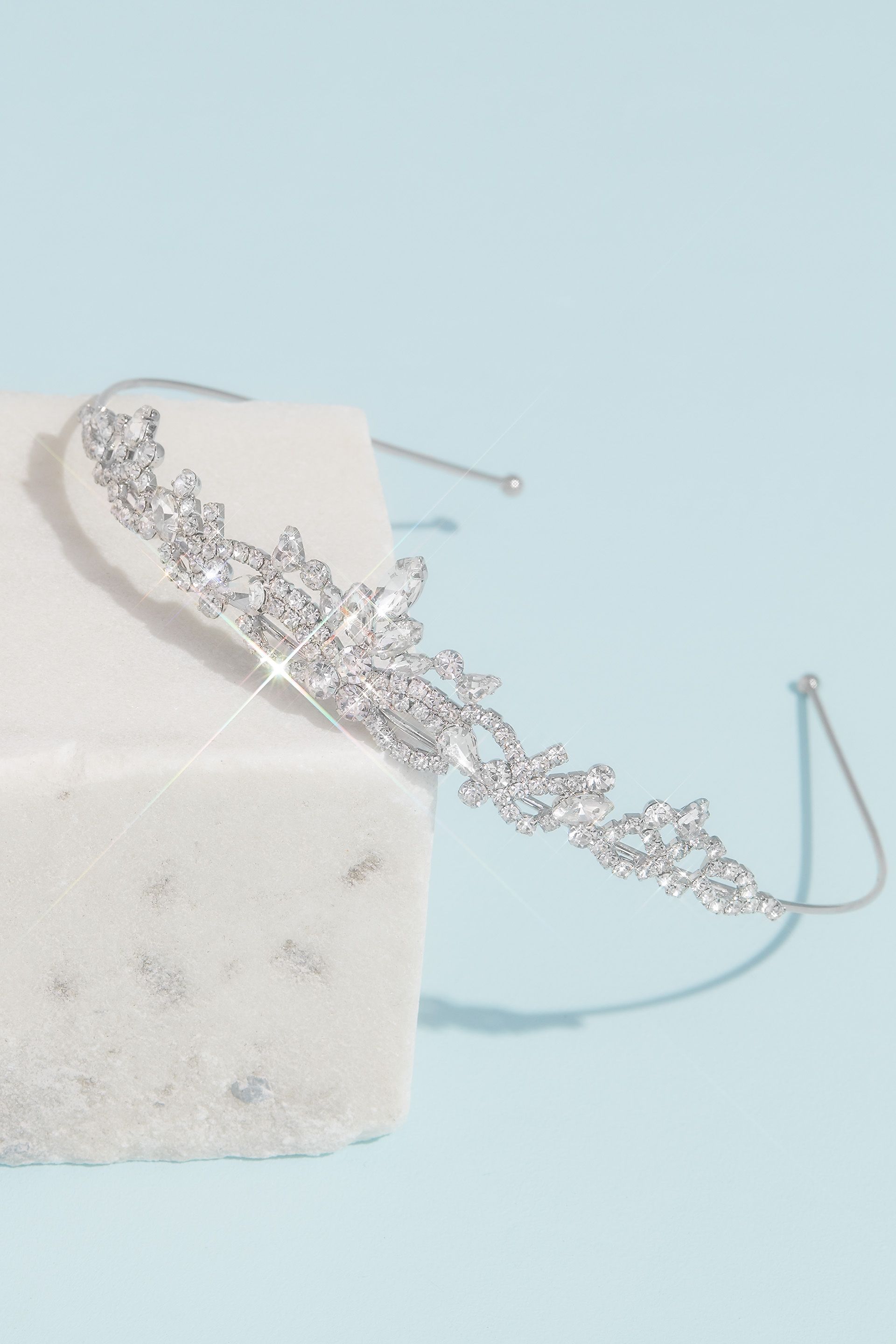 Picture of Marquise Crystal Accented Flower Girl Tiara