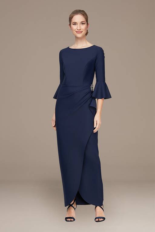 winter wedding guest dresses long sleeve NicoBlu® Regine Tunic Dress in Royal Blue and Gold Embroidery Send us your measurements t-h-e-swimwear Size:18 - Tall Hunter Green Velvet Twirl
