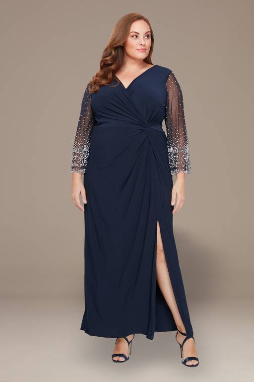 long sleeve knot front dress Pietra