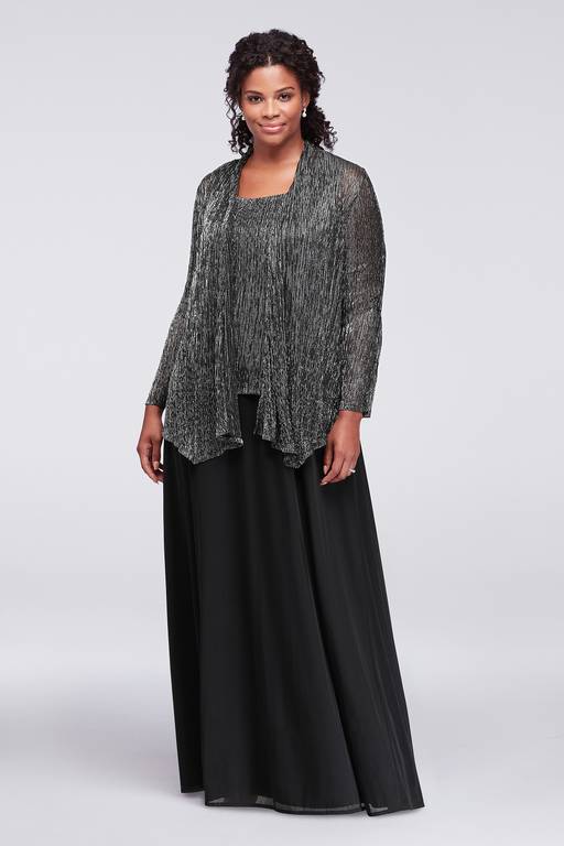 plus size dress with long jacket Plus Size Mother of the Bride Dresses 2026 | Flattering & Slimming Gowns