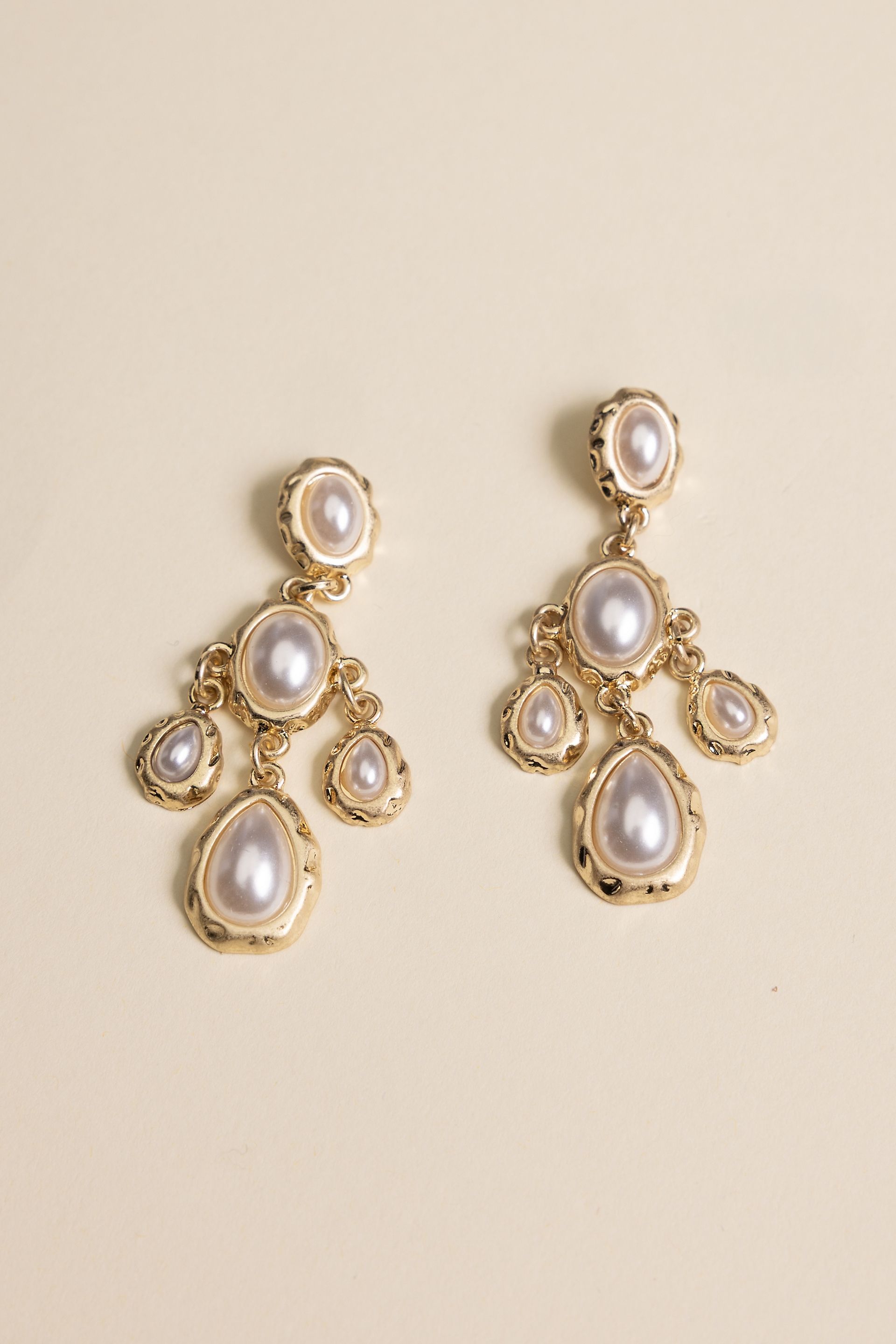 Picture of Ornate Pearl Drop Post Earrings