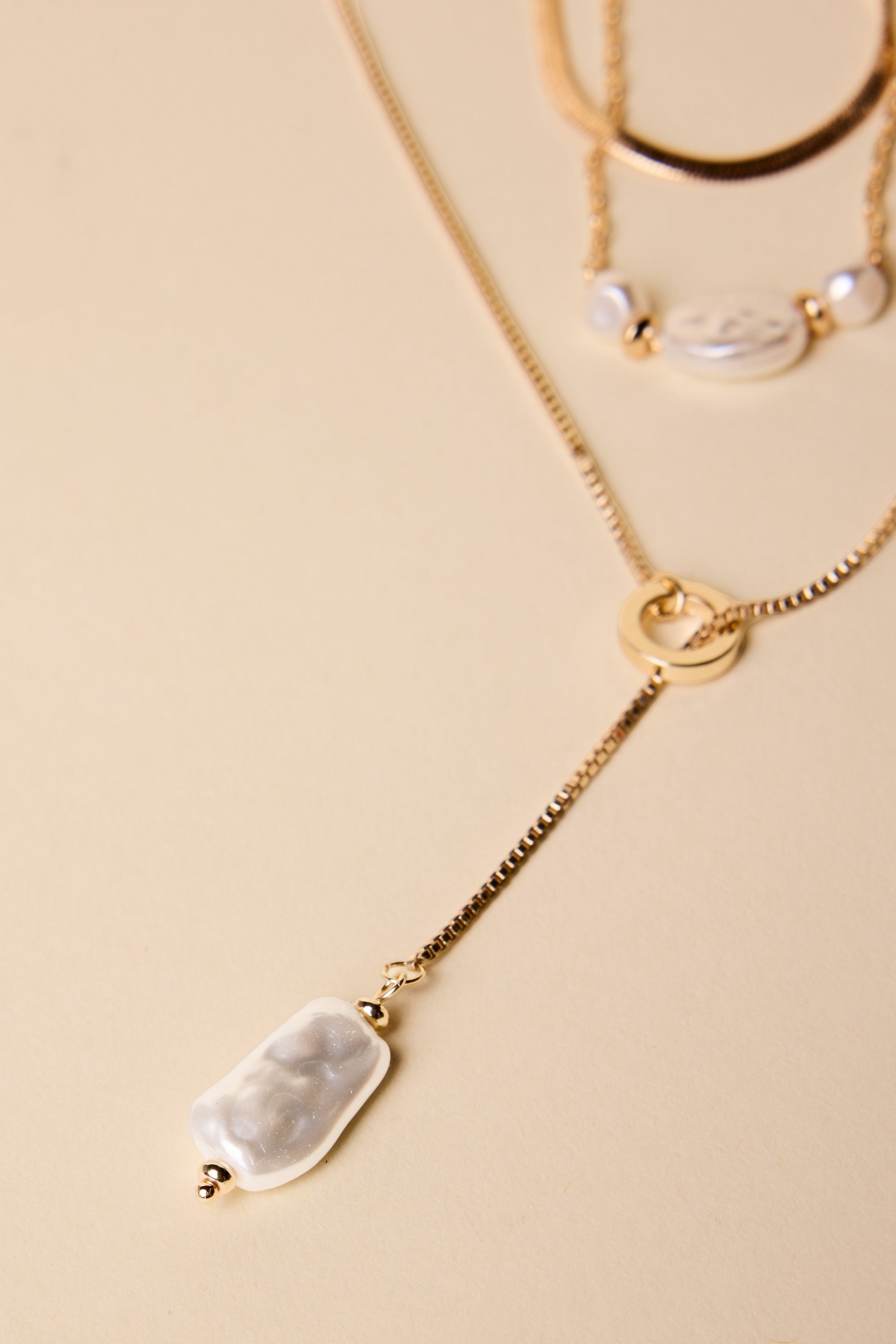 Picture of Three Strand Layered Pearl Necklace