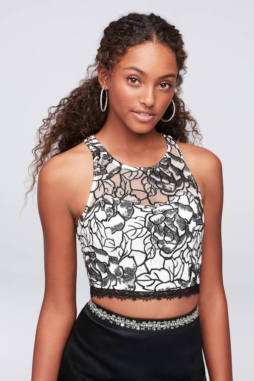 sequin two piece dress Lindsey Sequins Two Piece Set Black Alamour The Label