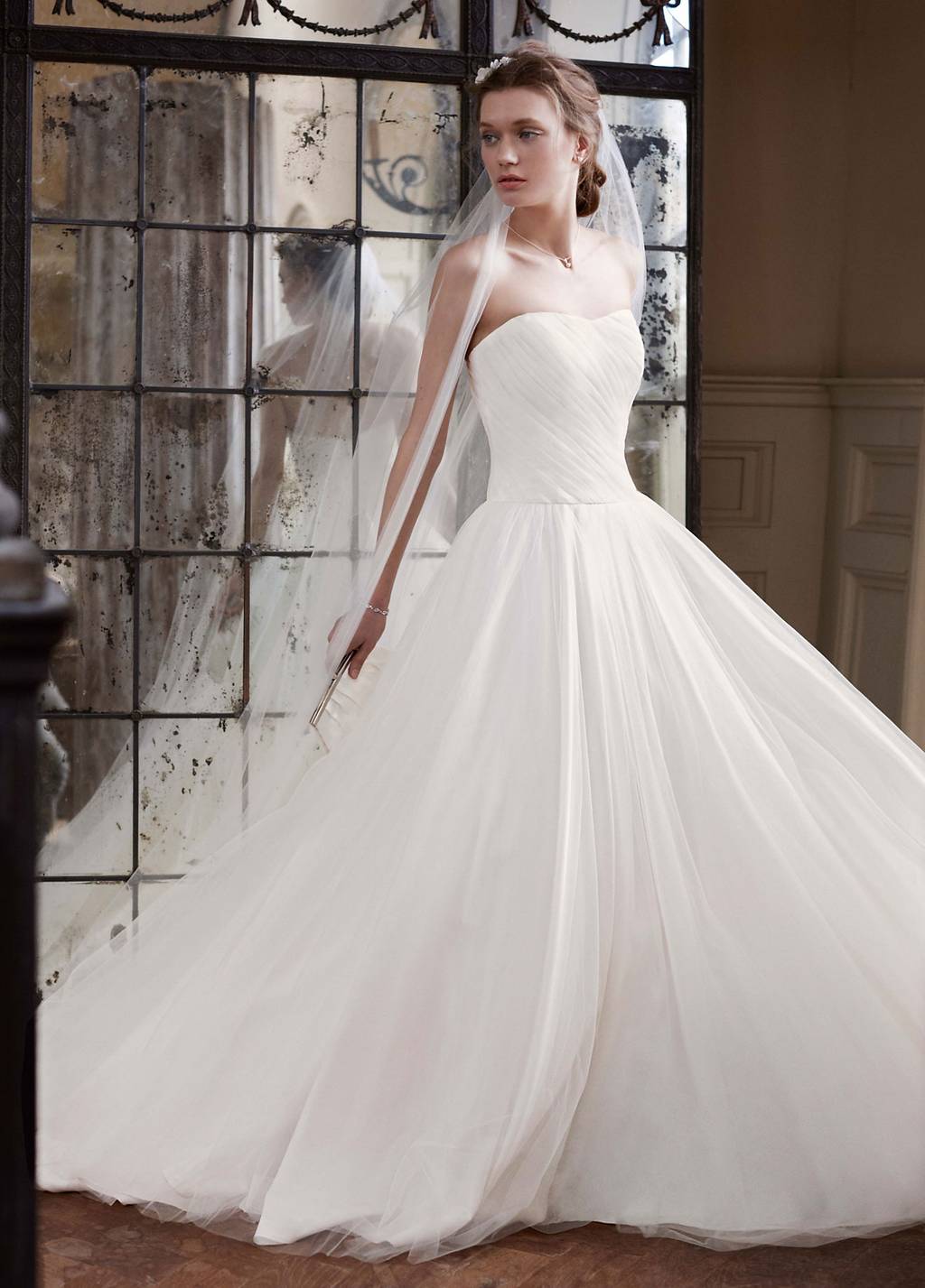 ruched bodice wedding dress with spaghetti straps and Strapless Ruched Bodice Pleated Cute