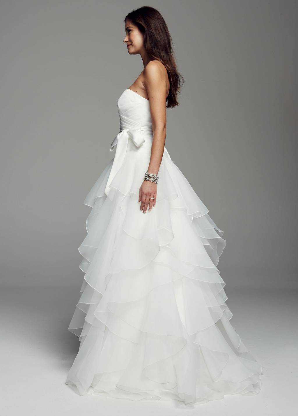 ruffled organza wedding dress Sophia Tolli Wedding Dress organza lace mermaid trumpet