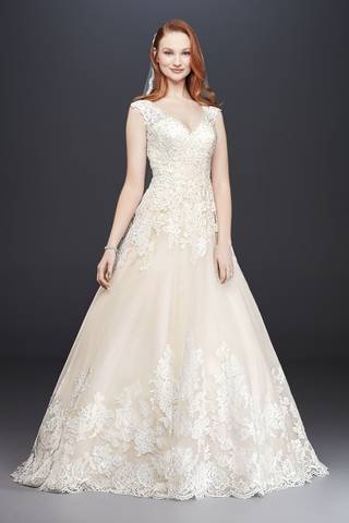Picture of As-Is Scalloped V-Neck Tulle Wedding Dress
