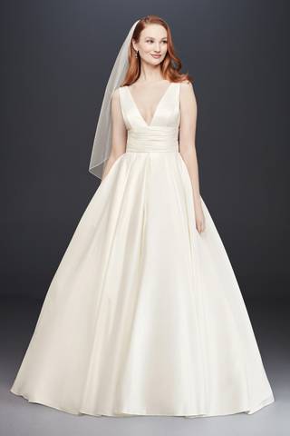 Picture of As-Is Satin Cummerbund Ball Gown Wedding Dress