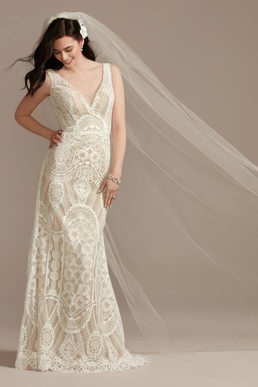 modern geometric wedding dress Rachel