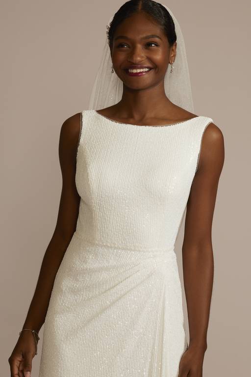 david's bridal silver sequin dress Sequin Dresses | Davids Bridal