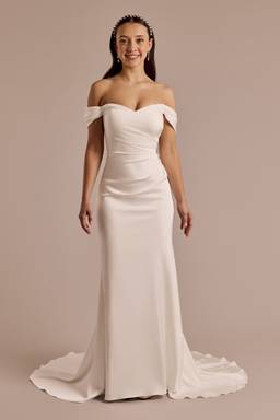 david's bridal velvet off the shoulder dress Velvet Off-the-Shoulder Dress