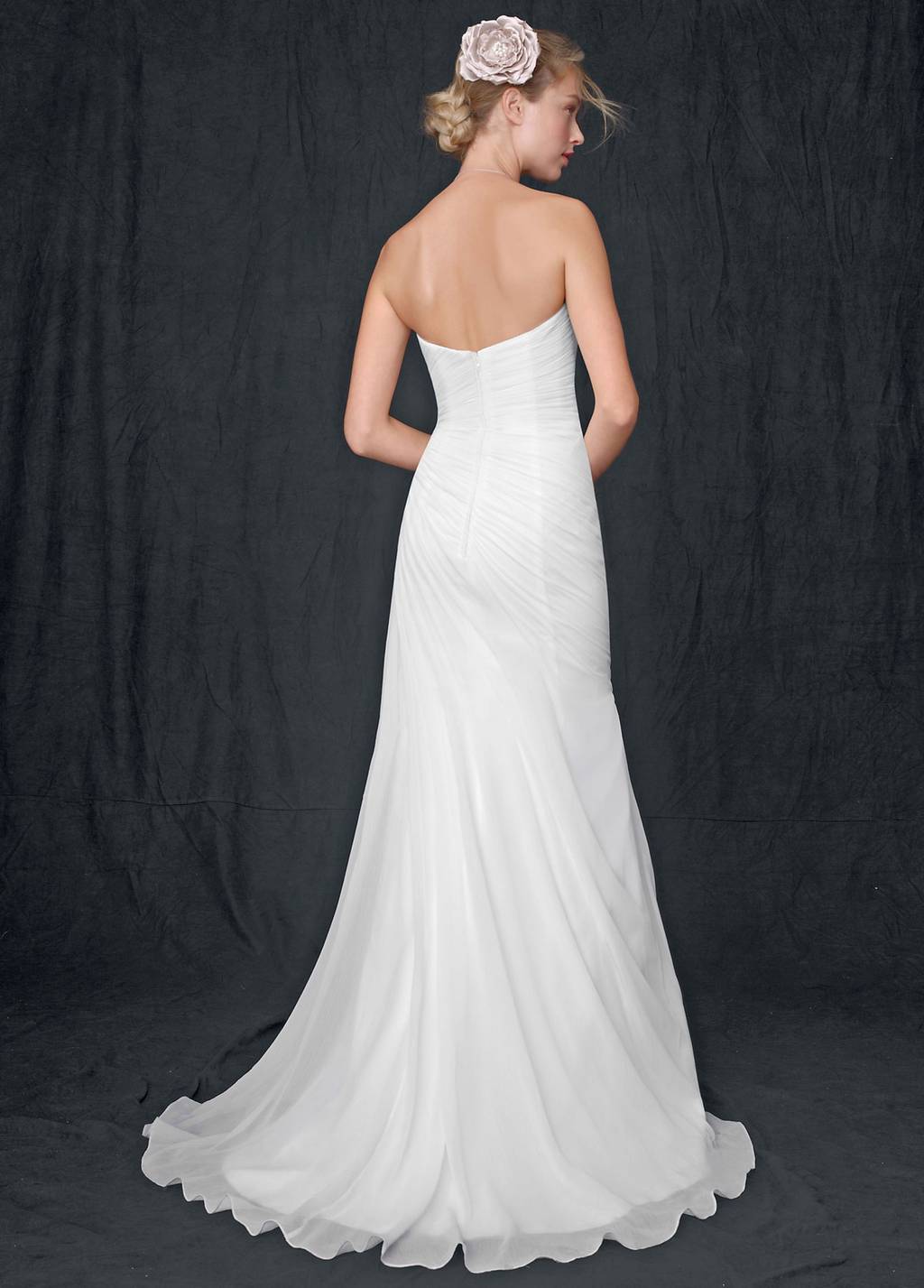 david's bridal crinkle chiffon dress NEVER WORN One-Shoulder Chiffon Bridesmaid Dress from David's Bridal $90