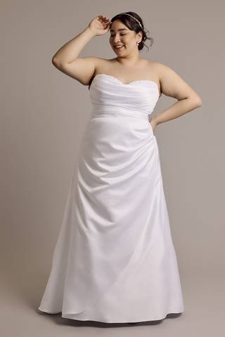Picture of Beaded Satin Sweetheart A-Line Wedding Dress