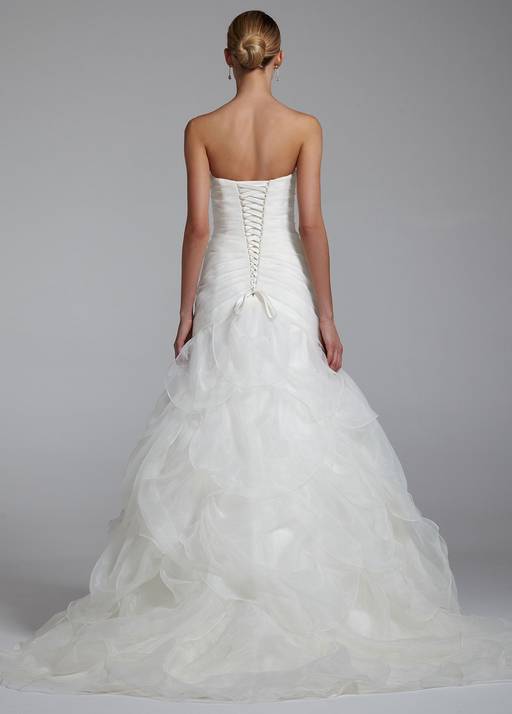 organza drop waist wedding dresses Minimalist Organza Wedding Dress Tayra US 16
