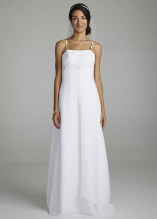 Picture of Spaghetti Strap Chiffon Split Front Gown