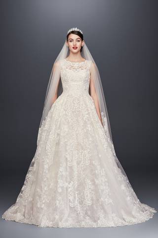 Picture of As-Is Beaded Lace Wedding Dress with Pleated Skirt