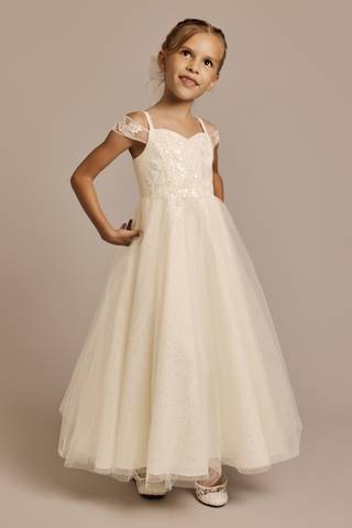 Picture of Off-the-Shoulder Lace and Tulle Flower Girl