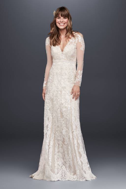 melissa sweet linear lace wedding dress Melissa Sweet's new dresses at David's Bridal will make you swoon!