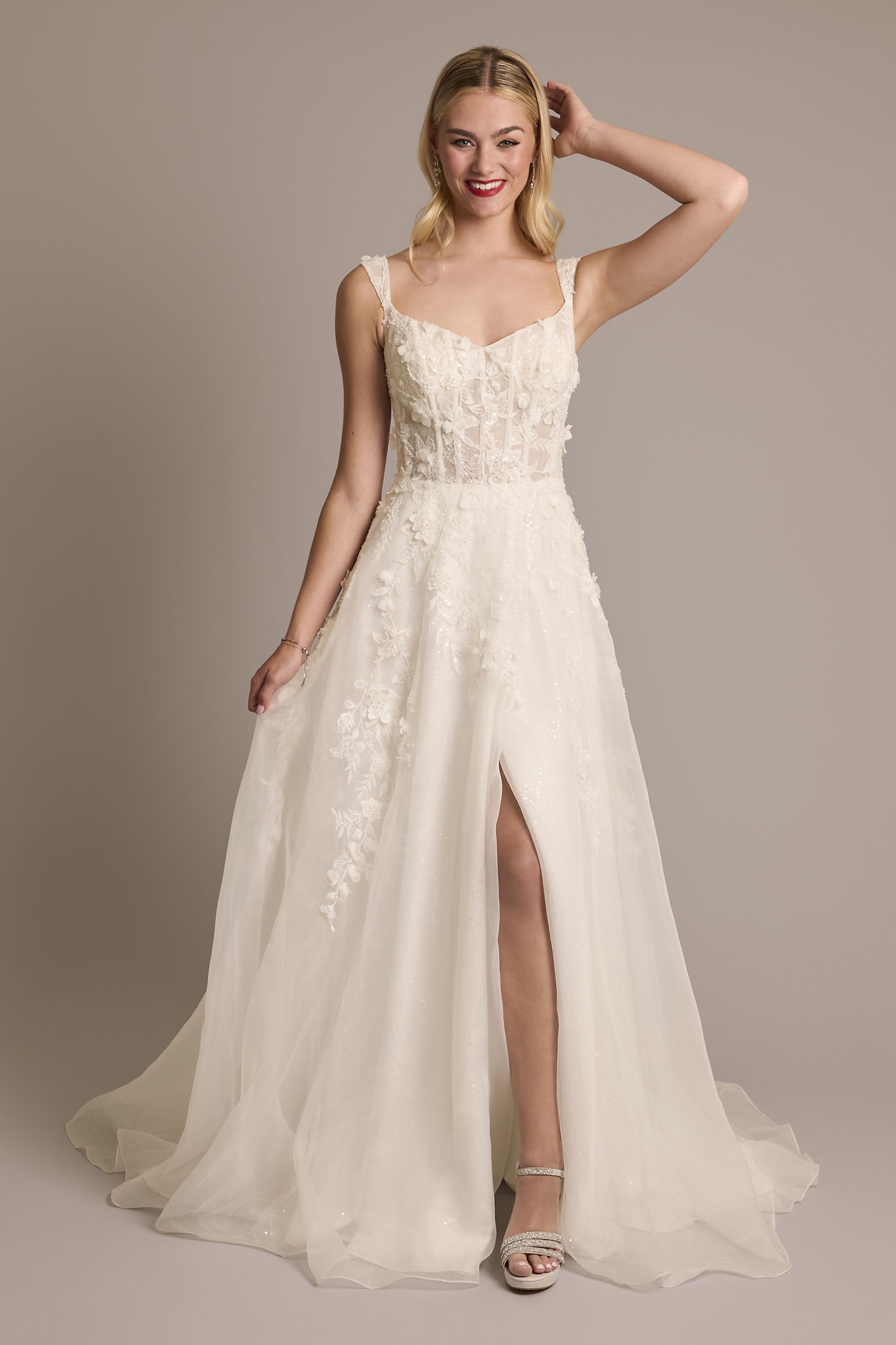 a line tank wedding dress Corinne Wedding Dress - Wedding Atelier NYC