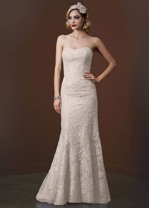 david's bridal silver wedding dresses David's Bridal, Galina Signature Strapless Draped Satin NEVER WORN New Wedding Dress Save 47%
